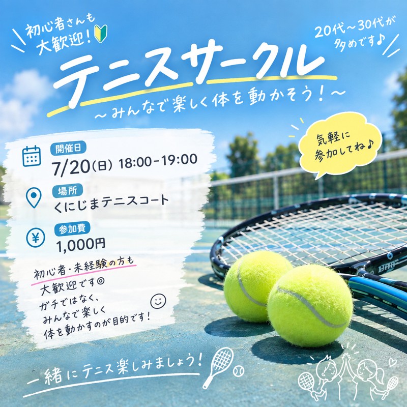 大人の休日テニス会