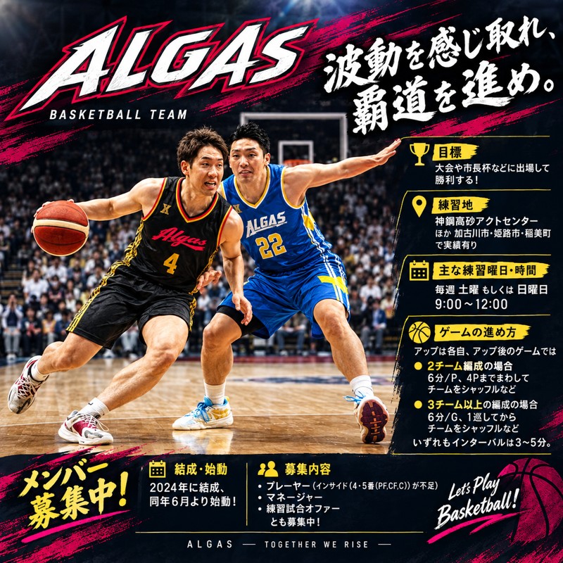 チーム紹介、メンバー募集案内