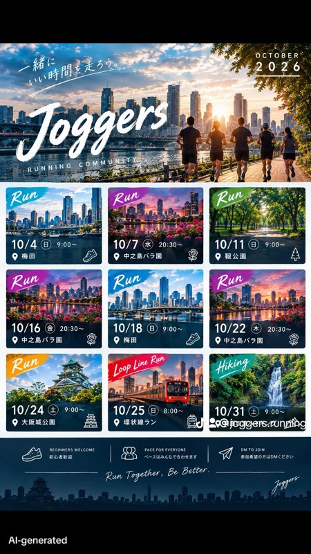 joggers ランニング🏃