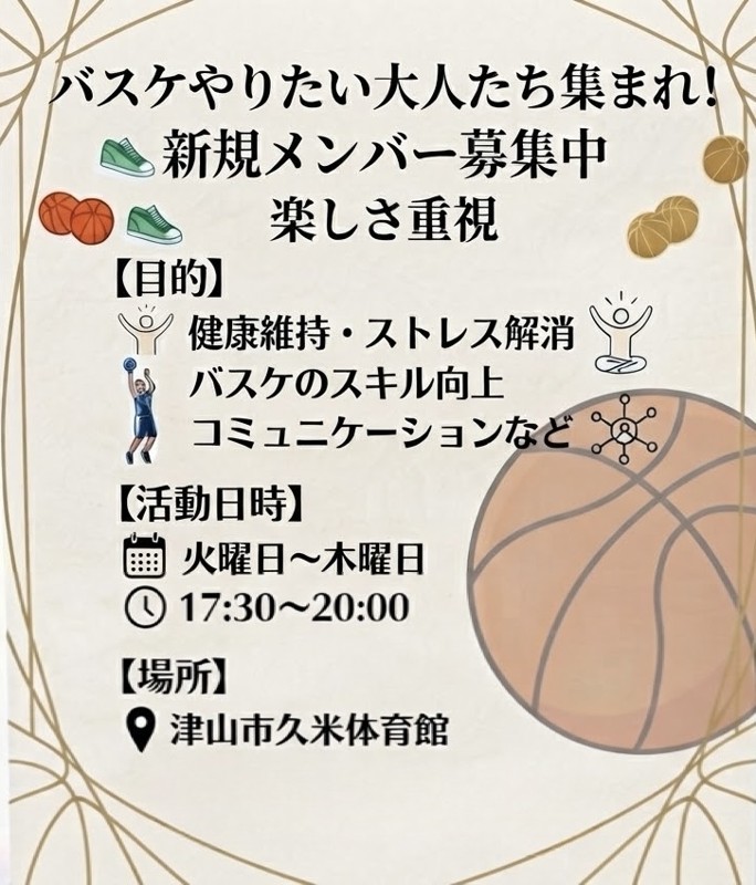 初心者〜中級者のバスケを楽しむ会