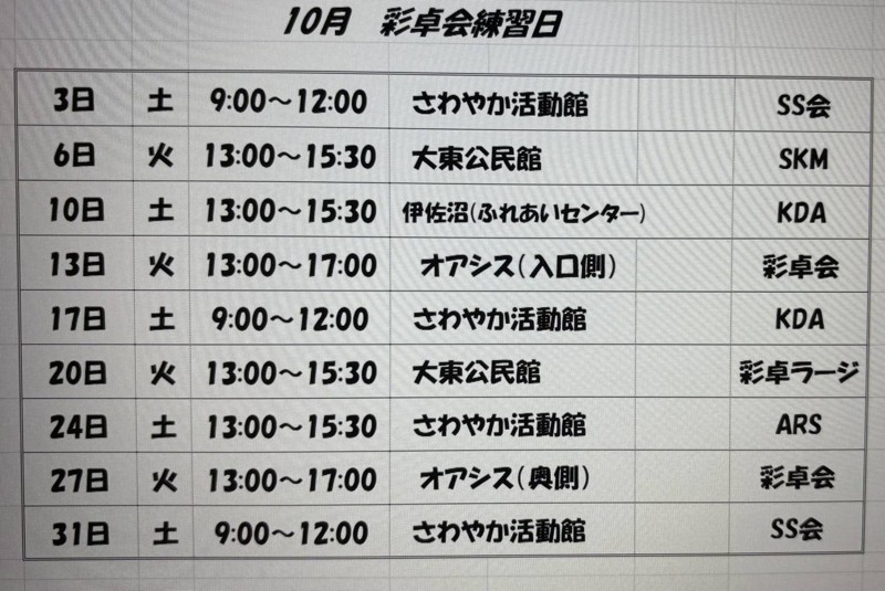 彩卓会(ラージボール専門)