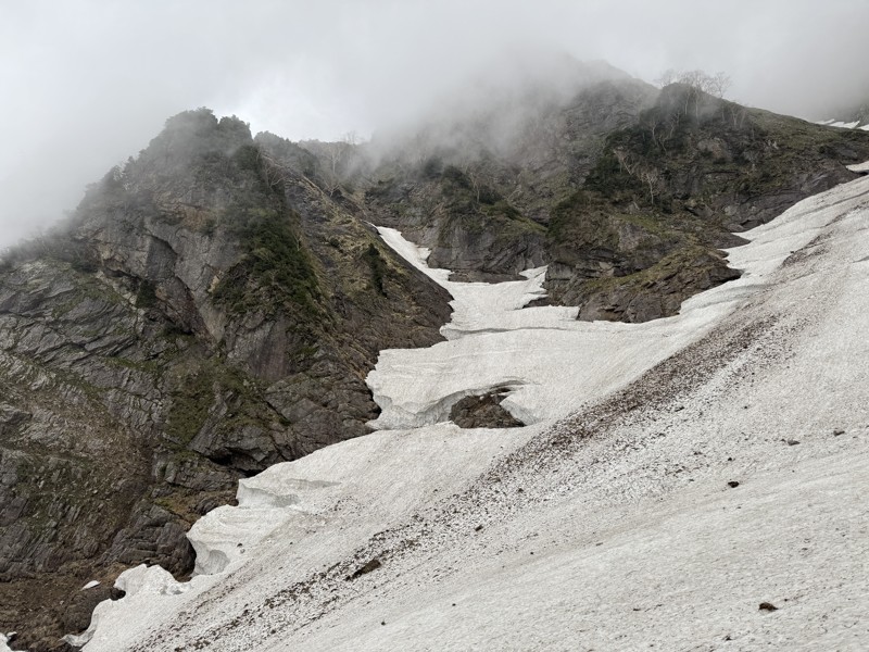 日本氷河も山岳スキーで滑ります
