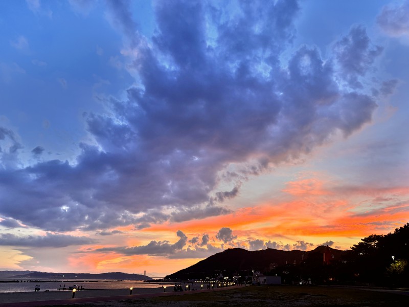 須磨アルプスの夕景
