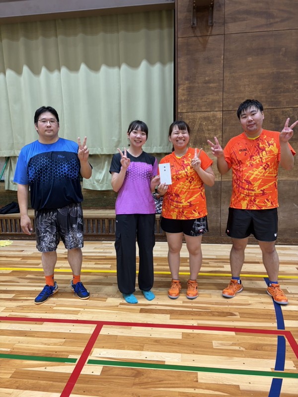 中区MIX団体下位T優勝