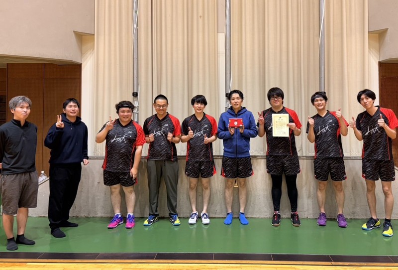 東卓リーグ男子団体で優勝！