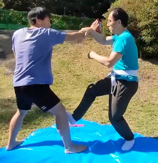 通背拳　斧刃脚